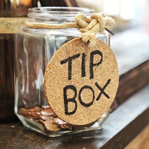 guidance on tipping apps - tip box for collecting tips