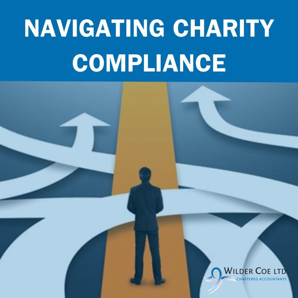 a man standing on an orange path navigating charity compliance