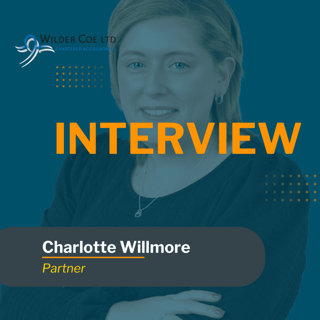 A picture of Charlotte Willmore with Interview written across.